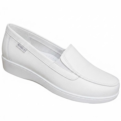 Calzado Casual de Cuero para Mujer R&oacute;mulo Ref 1089 Blanco | Calzado C&oacute;modo y Ergon&oacute;mico | Tus Pasos Bogot&aacute;